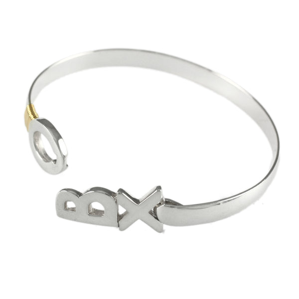 ブレスレット LANARCHIVE tress hook bracelet Estate 925 Sterling Silver Lasso Rope Hook Bangle Bracelet