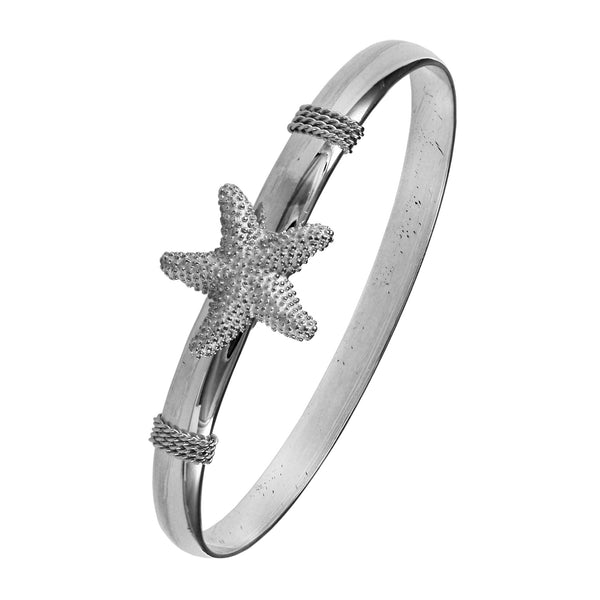 14 K Gold Starfish and Sterling Silver Hook Bracelet