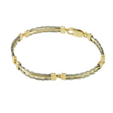 5 Link Gold Center New Twist Bracelet - Lone Palm Jewelry