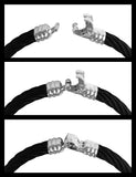 40659 - Black Cable Hurricane Bracelet (2 x 6mm)