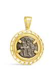 Honey Bee and Stag Drachm in 14K - Item #10008