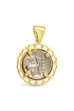 Honey Bee and Stag Drachm in 14K - Item #10009
