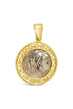 Drachm Alexander the Great and Zeus Coin Pendant in 14K - Item #10043