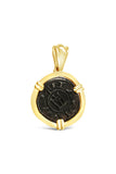 Authentic Crusader Coin Pendant - AR Denaro in 14K Frame - Item #8848