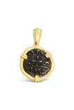 Authentic Crusader Coin Pendant - AR Denaro in 14K Frame - Item #8848