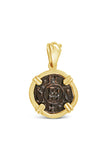 Authentic Crusader Coin Pendant - AR Denaro in 14K Frame - Item #8857