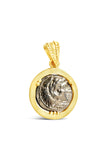Drachm Alexander the Great and Zeus Coin Pendant in 14K - Item #9407