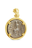 Tetradrachm Alexander the Great and Zeus Coin Pendant in 14K - Item #9414