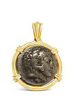 Tetradrachm Alexander the Great and Zeus Coin Pendant in 14K Frame - Item #9751
