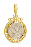Tetradrachm Alexander the Great and Zeus Coin Pendant in 14K - Item #9752