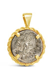 Tetradrachm Alexander the Great and Zeus Coin Pendant in 14K - Item #9753