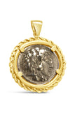 Tetradrachm Alexander the Great and Zeus Coin Pendant in 14K Frame - Item #9754
