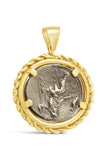 Tetradrachm Alexander the Great and Zeus Coin Pendant in 14K Frame - Item #9754