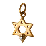 00416d - 5/8" Star of David Charm with Diamond Accent