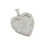 1 3/8" Engravable Heart with Border - Lone Palm Jewelry