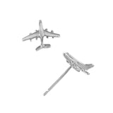 00789 - Jet Airplane Stud Earrings - 9/16"