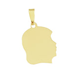 7/8" Engravable Girl Silhouette - Lone Palm Jewelry