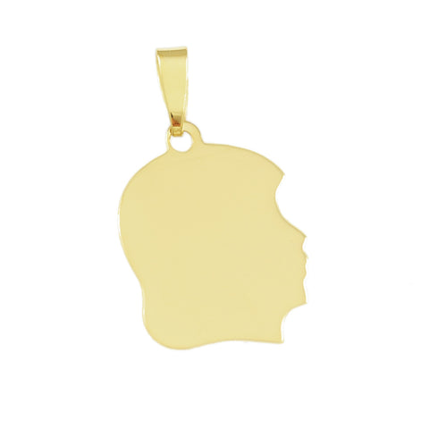 7/8" Engravable Girl Silhouette - Lone Palm Jewelry