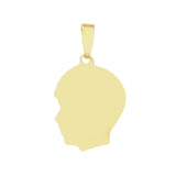 3/4" Engravable Boy Silhouette - Lone Palm Jewelry