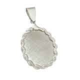 1 1/4" Engravable Oval with Rope Border - Lone Palm Jewelry
