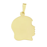 1" Engravable Girl Silhouette - Lone Palm Jewelry