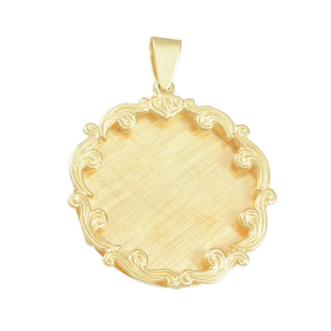1 1/2" Engravable Disc with Flourish Border - Lone Palm Jewelry