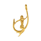 10255 - 1 5/8" Fish Hook with Sitting Mermaid - Lone Palm Jewelry