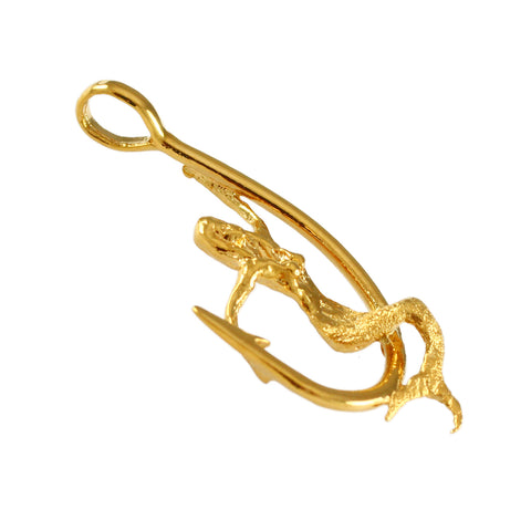 10255 - 1 5/8 Fish Hook with Sitting Mermaid Pendant – Lone Palm