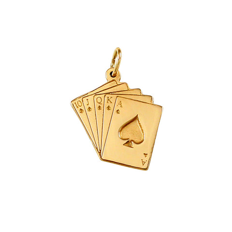 10832 - Straight Flush Hand of Cards Charm