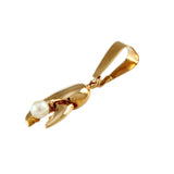 1/2" Lobster Claw & Pearl Pendant - Lone Palm Jewelry
