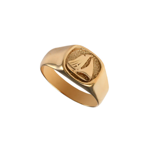 12317 - Stamped Sailboat Ring - Lone Palm Jewelry