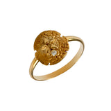 12367d - Sand Dollar and Diamond Ring - Lone Palm Jewelry