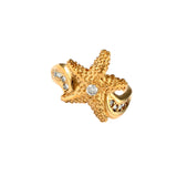 12495d - Starfish and Diamond Ring - Lone Palm Jewelry