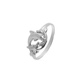 12891 - Intertwined Dolphin Ring - Lone Palm Jewelry