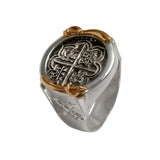 Atocha Silver Historical Spanish Coin Replica Ring - Item #12927