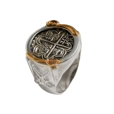 Atocha Silver Historical Spanish Coin Replica Ring - Item #12927