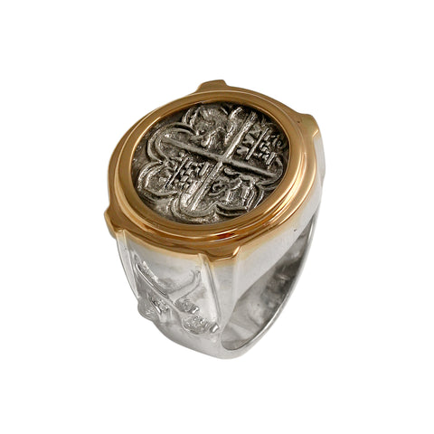 Atocha Silver Historical Spanish Coin Replica Ring - Item #12928
