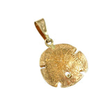 3/4" Sand Dollar Pendant with Diamond - Lone Palm Jewelry