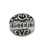 SISTERS Double Heart Bead - Lone Palm Jewelry