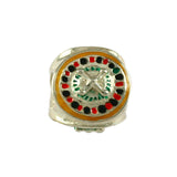 Enameled Roulette Wheel Bead - Lone Palm Jewelry