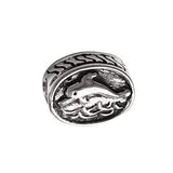 13543 - SANIBEL oval bead with dolphin