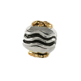 14kt Triggerfish & Sterling Wave Bead - Lone Palm Jewelry