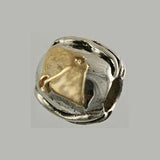 13617a - 14k Manta Ray on Sterling Wave Bead