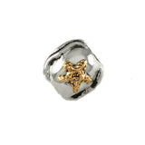 14kt Starfish on Sterling Wave Bead - Lone Palm Jewelry