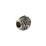 13622a - 14kt Turtle on Sterling Leaf Fronds Bead - Lone Palm Jewelry