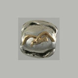 13626a - 14k Seagull & Sterling Waves Bead