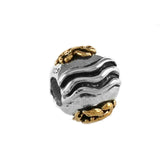 14kt Crab & Sterling Waves Bead - Lone Palm Jewelry