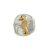 14kt Seahorse & Sterling Lozenge Bead - Lone Palm Jewelry