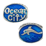 OCEAN CITY Enameled Dolphin Bead - Lone Palm Jewelry