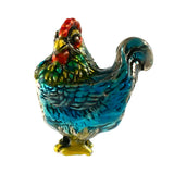 Blue Chicken Enameled Bead - Lone Palm Jewelry